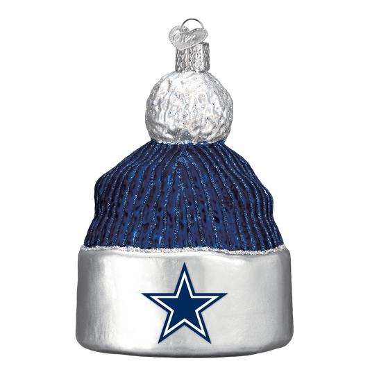 Dallas Cowboys Hand Blown Glass Beanie Ornament-Ornament-Old World Christmas-Top Notch Gift Shop