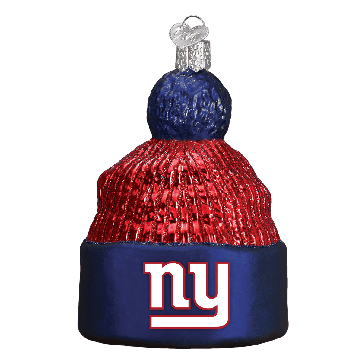 New York Giants Hand Blown Glass Beanie Ornament-Ornament-Old World Christmas-Top Notch Gift Shop