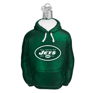 New York Jets Hand Blown Glass Hoodie Ornament-Ornament-Old World Christmas-Top Notch Gift Shop