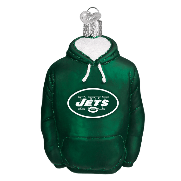 New York Jets Hand Blown Glass Hoodie Ornament-Ornament-Old World Christmas-Top Notch Gift Shop