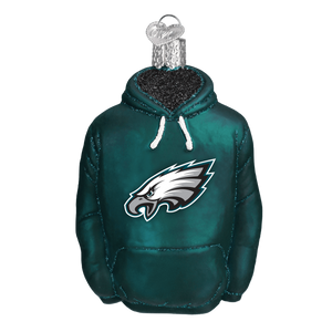 Philadelphia Eagles Hand Blown Glass Hoodie Ornament-Ornament-Old World Christmas-Top Notch Gift Shop