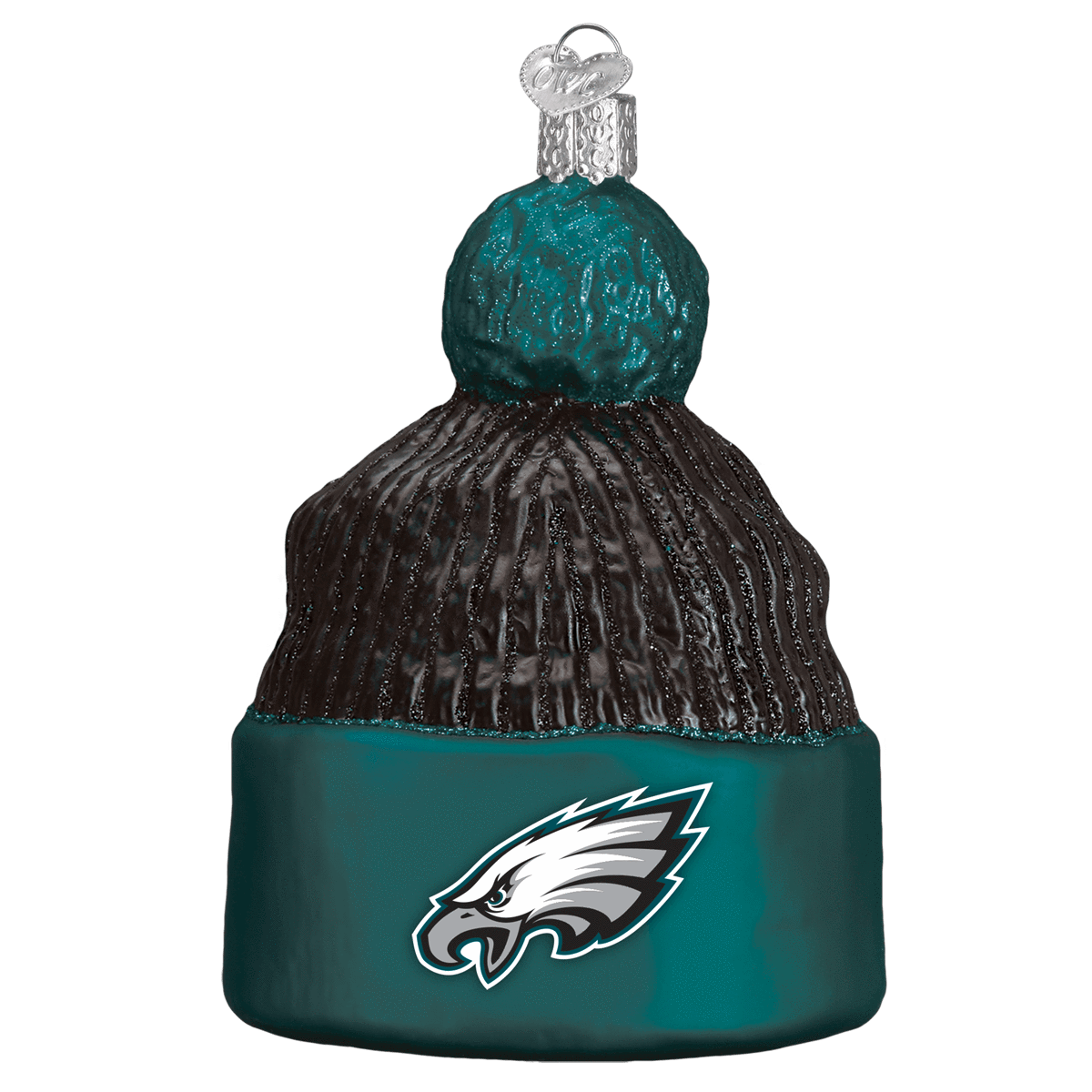 Philadelphia Eagles Hand Blown Glass Beanie Ornament-Ornament-Old World Christmas-Top Notch Gift Shop