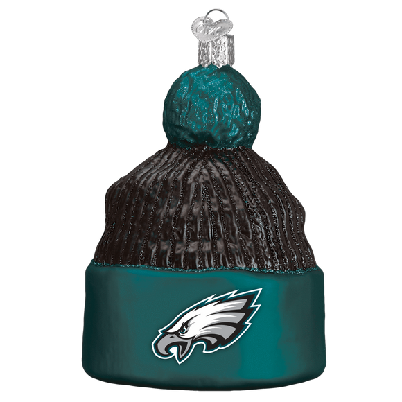 Philadelphia Eagles Hand Blown Glass Beanie Ornament-Ornament-Old World Christmas-Top Notch Gift Shop