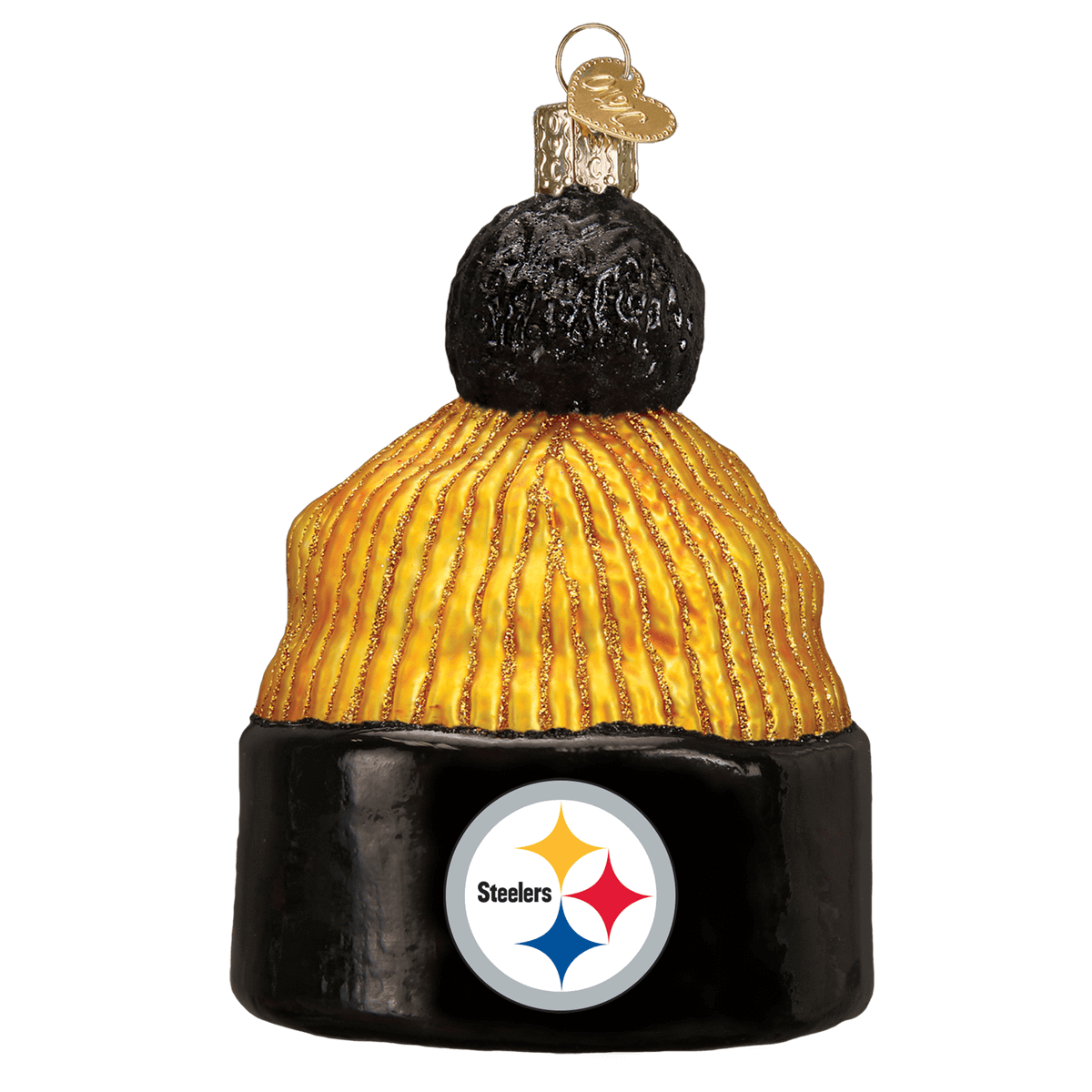 Pittsburgh Steelers Hand Blown Glass Beanie Ornament-Ornament-Old World Christmas-Top Notch Gift Shop