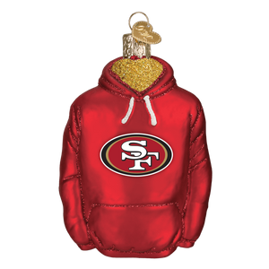 San Francisco 49ers Hand Blown Glass Hoodie Ornament-Ornament-Old World Christmas-Top Notch Gift Shop