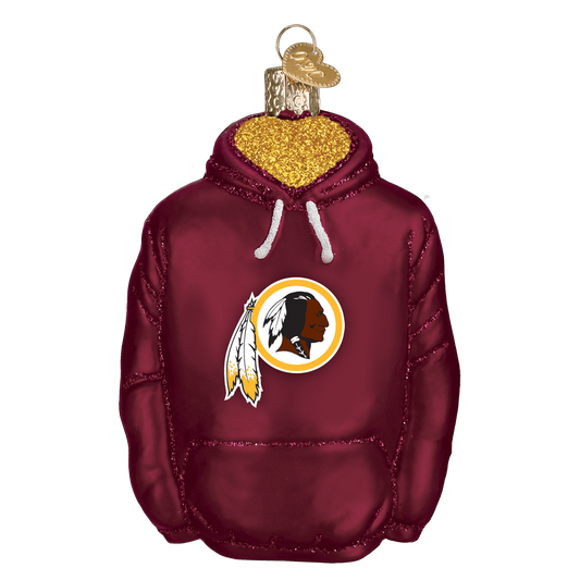 Washington Redskins Hand Blown Glass Hoodie Ornament-Ornament-Old World Christmas-Top Notch Gift Shop