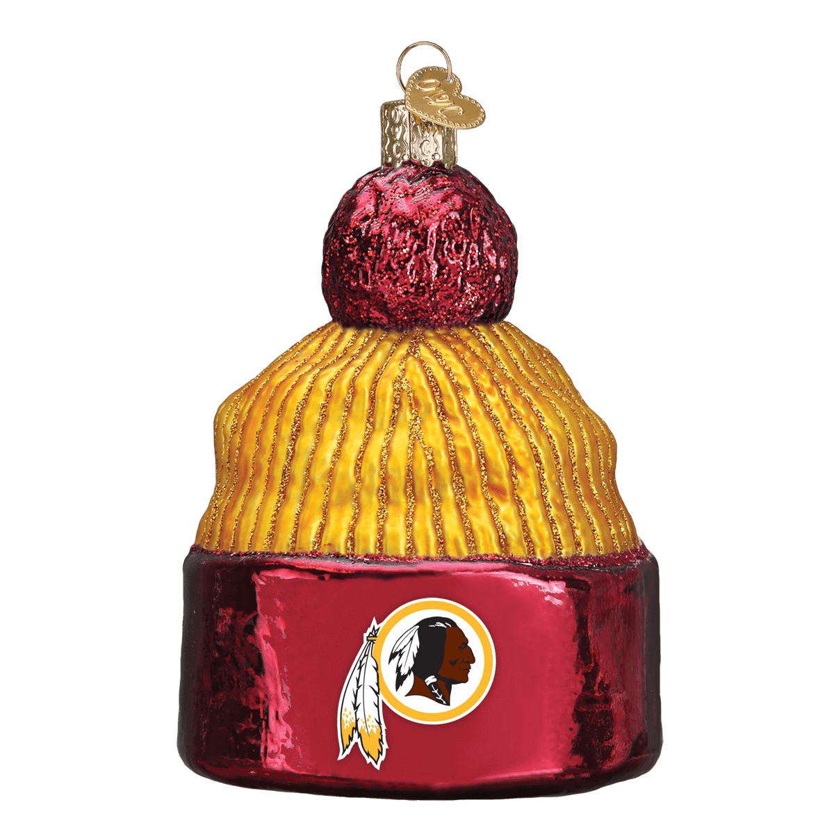 Washington Redskins Hand Blown Glass Beanie Ornament-Ornament-Old World Christmas-Top Notch Gift Shop