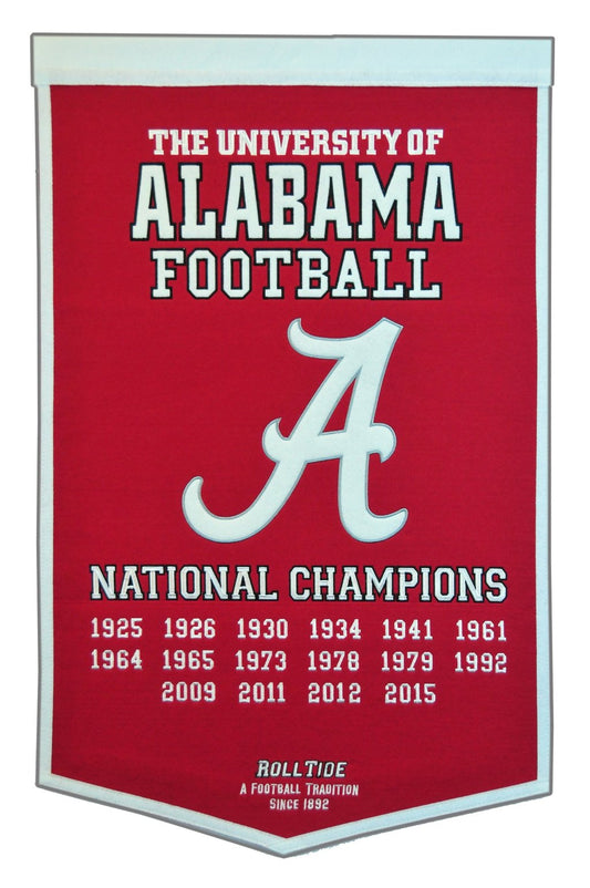 University of Alabama Vintage Wool Dynasty Banner With Cafe Rod-Banner-Winning Streak Sports LLC-Top Notch Gift Shop