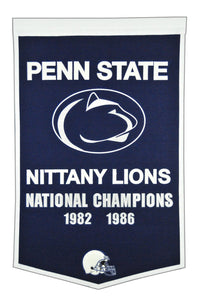 Penn State University Vintage Wool Dynasty Banner With Cafe Rod-Banner-Winning Streak Sports LLC-Top Notch Gift Shop