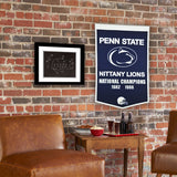 Penn State University Vintage Wool Dynasty Banner With Cafe Rod-Banner-Winning Streak Sports LLC-Top Notch Gift Shop