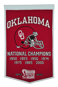 University of Oklahoma Vintage Wool Dynasty Banner With Cafe Rod-Banner-Winning Streak Sports LLC-Top Notch Gift Shop