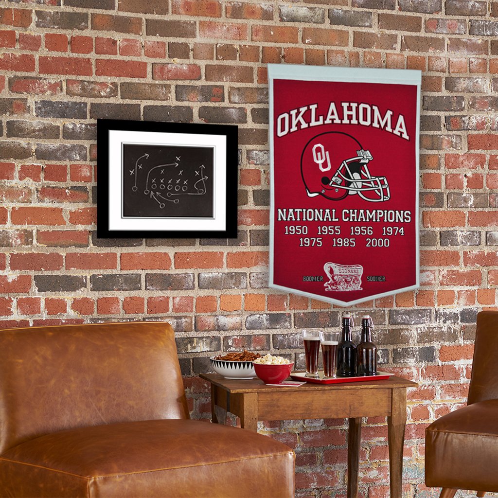 University of Oklahoma Vintage Wool Dynasty Banner With Cafe Rod-Banner-Winning Streak Sports LLC-Top Notch Gift Shop