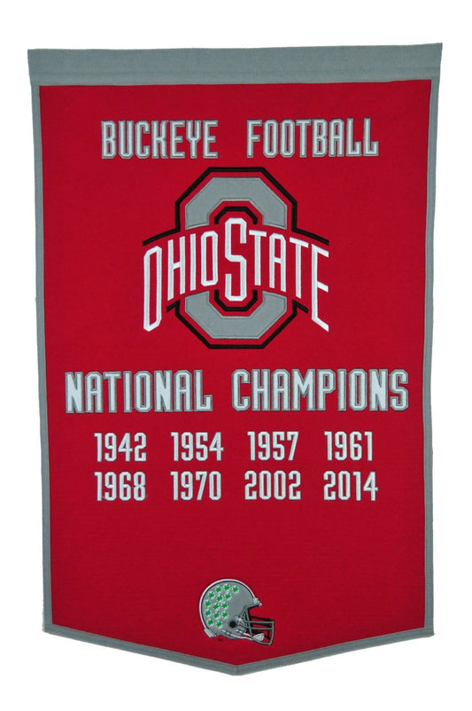 Ohio State University Vintage Wool Dynasty Banner With Cafe Rod-Banner-Winning Streak Sports LLC-Top Notch Gift Shop