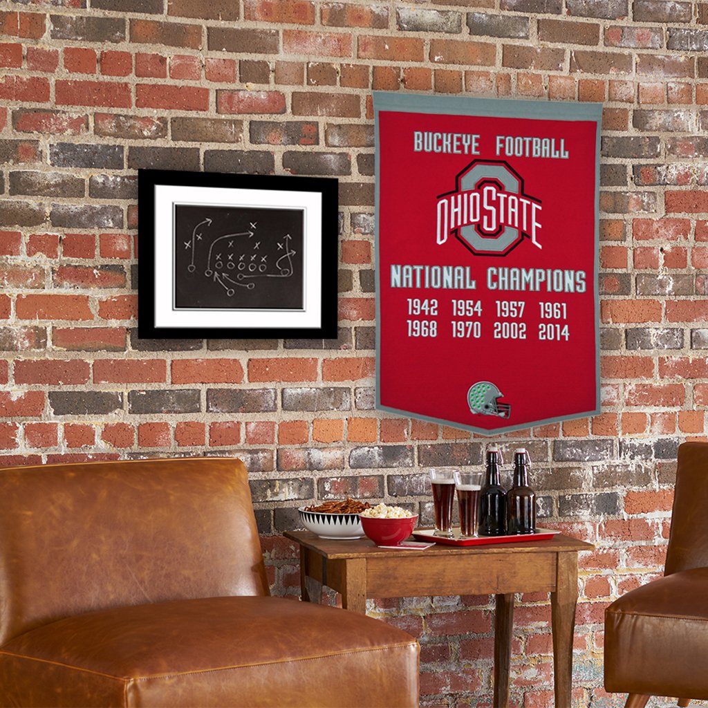 Ohio State University Vintage Wool Dynasty Banner With Cafe Rod-Banner-Winning Streak Sports LLC-Top Notch Gift Shop