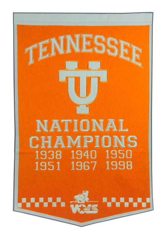 University of Tennessee Vintage Wool Dynasty Banner With Cafe Rod-Banner-Winning Streak Sports LLC-Top Notch Gift Shop