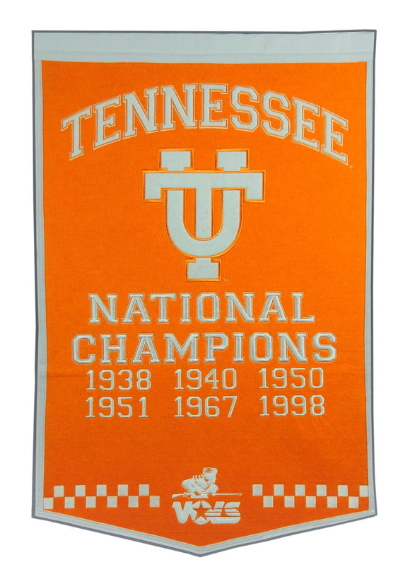 University of Tennessee Vintage Wool Dynasty Banner With Cafe Rod-Banner-Winning Streak Sports LLC-Top Notch Gift Shop