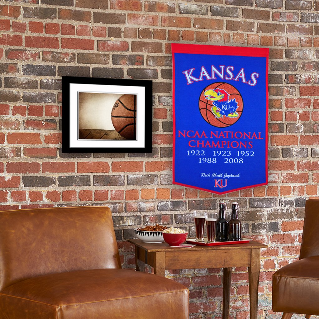 Kansas University Vintage Wool Dynasty Banner With Cafe Rod-Banner-Winning Streak Sports LLC-Top Notch Gift Shop