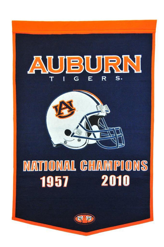 Auburn University Vintage Wool Dynasty Banner With Cafe Rod-Banner-Winning Streak Sports LLC-Top Notch Gift Shop