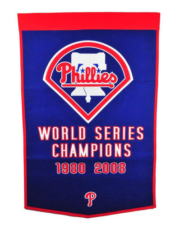 Philadelphia Phillies Vintage Wool Dynasty Banner With Cafe Rod-Banner-Winning Streak Sports LLC-Top Notch Gift Shop