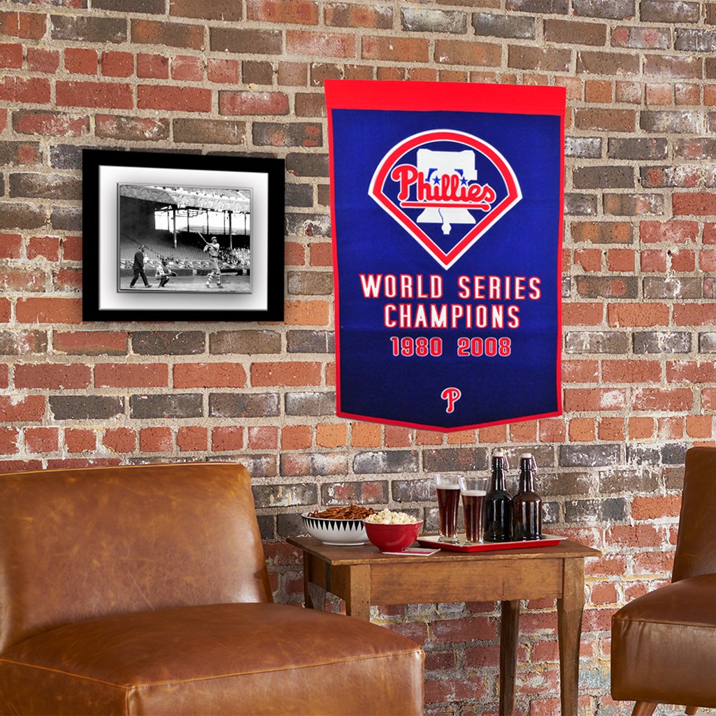 Philadelphia Phillies Vintage Wool Dynasty Banner With Cafe Rod-Banner-Winning Streak Sports LLC-Top Notch Gift Shop