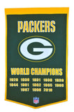 Green Bay Packers Vintage Wool Dynasty Banner With Cafe Rod-Banner-Winning Streak Sports LLC-Top Notch Gift Shop