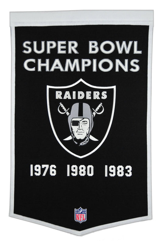 Oakland Raiders Vintage Wool Dynasty Banner With Cafe Rod-Banner-Winning Streak Sports LLC-Top Notch Gift Shop