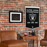 Oakland Raiders Vintage Wool Dynasty Banner With Cafe Rod-Banner-Winning Streak Sports LLC-Top Notch Gift Shop