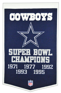 Dallas Cowboys Vintage Wool Dynasty Banner With Cafe Rod-Banner-Winning Streak Sports LLC-Top Notch Gift Shop