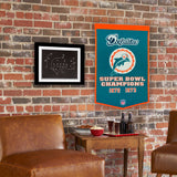 Miami Dolphins Vintage Wool Dynasty Banner With Cafe Rod-Banner-Winning Streak Sports LLC-Top Notch Gift Shop