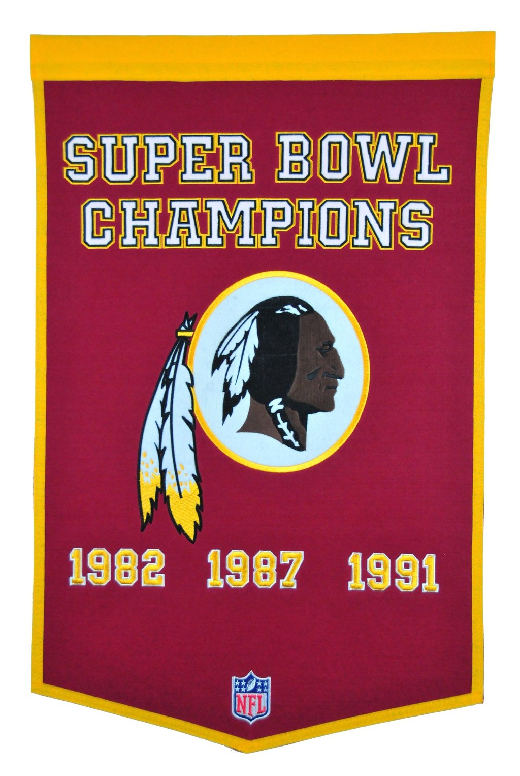 Washington Redskins Vintage Wool Dynasty Banner With Cafe Rod-Banner-Winning Streak Sports LLC-Top Notch Gift Shop