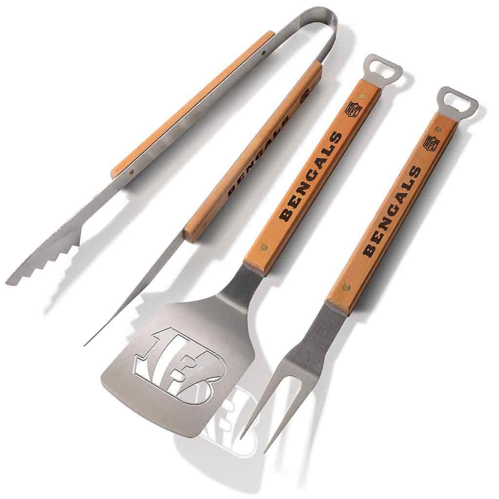 Cincinnati Bengals 3 Piece Sportula® BBQ Tool Set-Barbeque Tool-Sportula-Top Notch Gift Shop