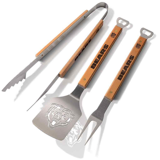 Chicago Bears 3 Piece Sportula® BBQ Tool Set-Barbeque Tool-Sportula-Top Notch Gift Shop