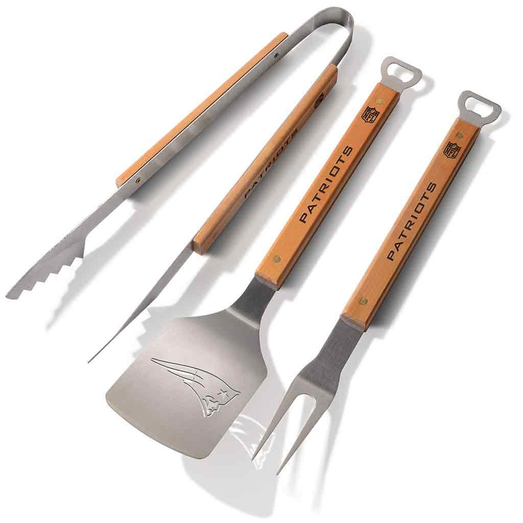 New England Patriots 3 Piece Barbeque Set-Barbeque Tool-Sportula-Top Notch Gift Shop