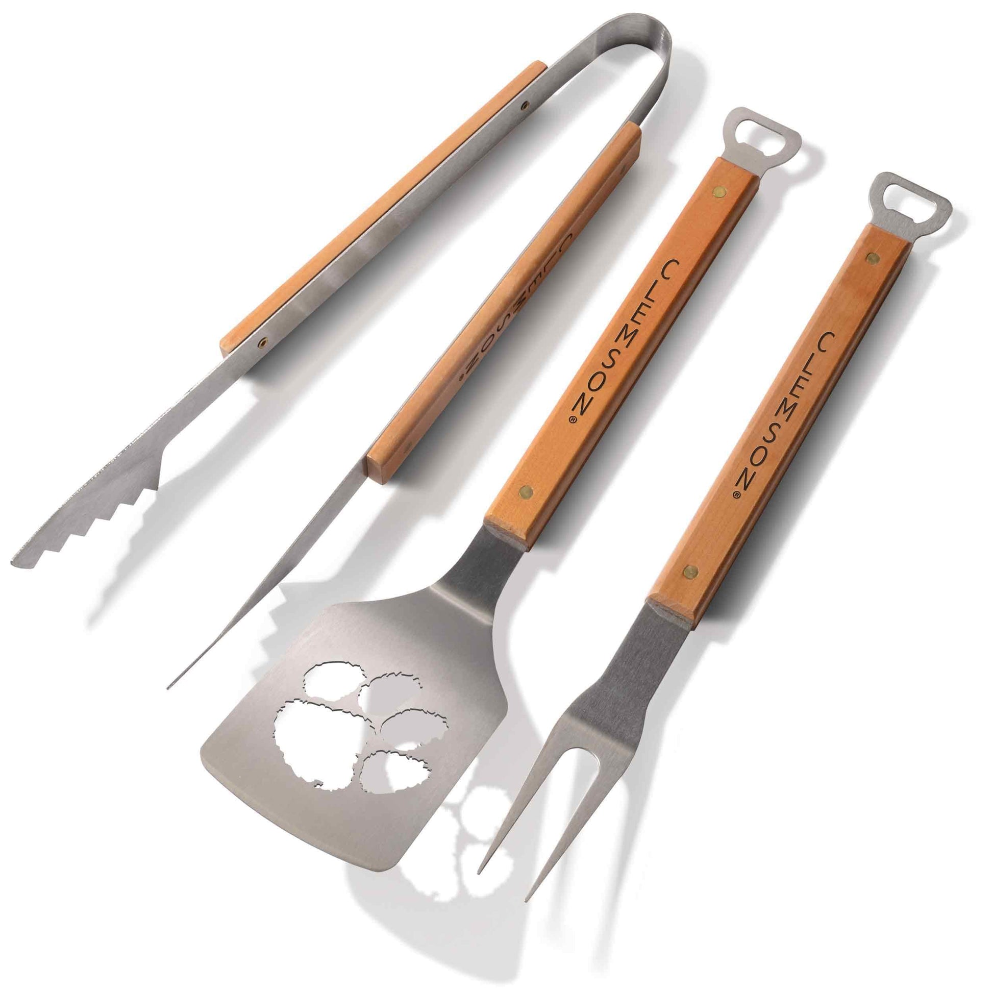 Clemson University 3 Piece Sportula® BBQ Tool Set-Barbeque Tool-Sportula-Top Notch Gift Shop