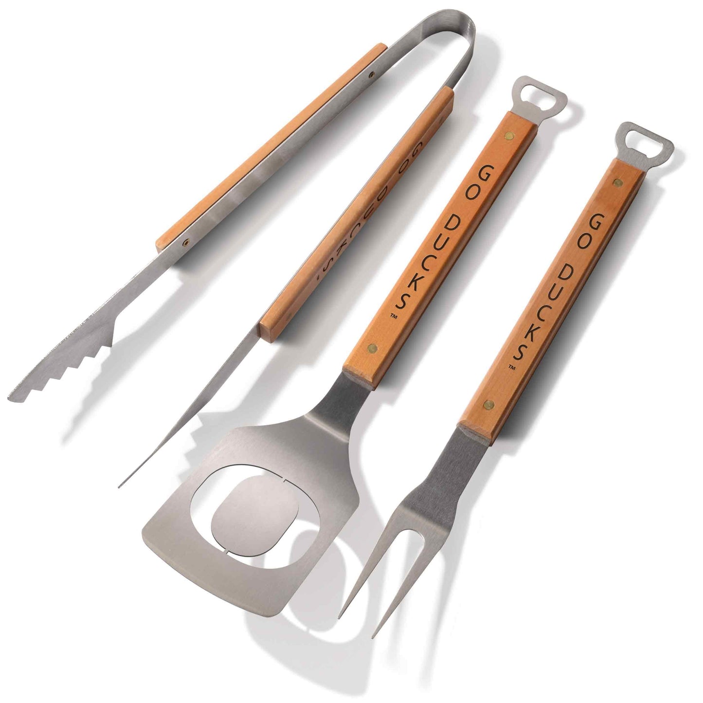 University of Oregon 3-Piece Sportula® BBQ Tool Set-Barbeque Tool-Sportula-Top Notch Gift Shop