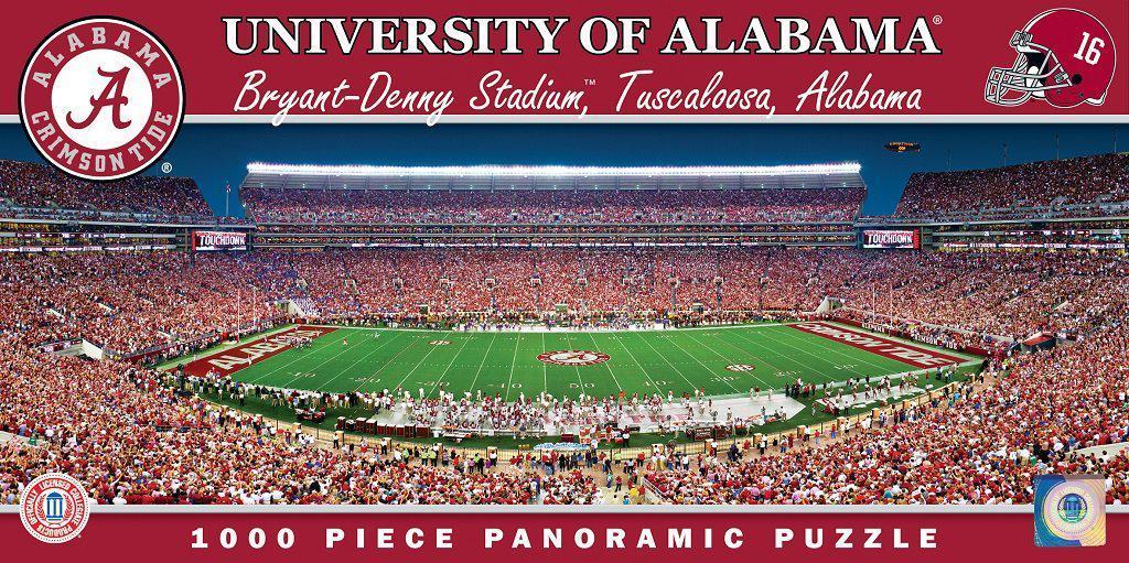 Alabama Crimson Tide Panoramic Stadium 1000 Piece Jigsaw Puzzle-Puzzle-MasterPieces Puzzle Company-Top Notch Gift Shop