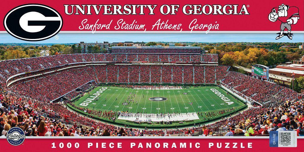 Georgia Panoramic Stadium 1000 Piece Jigsaw Puzzle-Puzzle-MasterPieces Puzzle Company-Top Notch Gift Shop