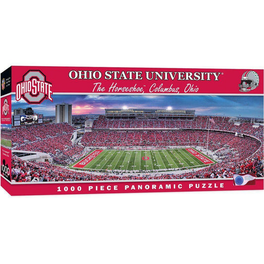 Ohio State Buckeyes Panoramic Stadium 1000 Piece Jigsaw Puzzle-Puzzle-MasterPieces Puzzle Company-Top Notch Gift Shop