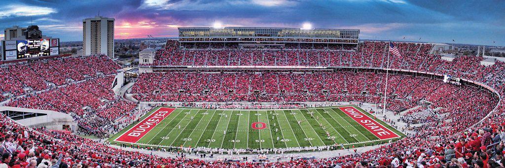 Ohio State Buckeyes Panoramic Stadium 1000 Piece Jigsaw Puzzle-Puzzle-MasterPieces Puzzle Company-Top Notch Gift Shop