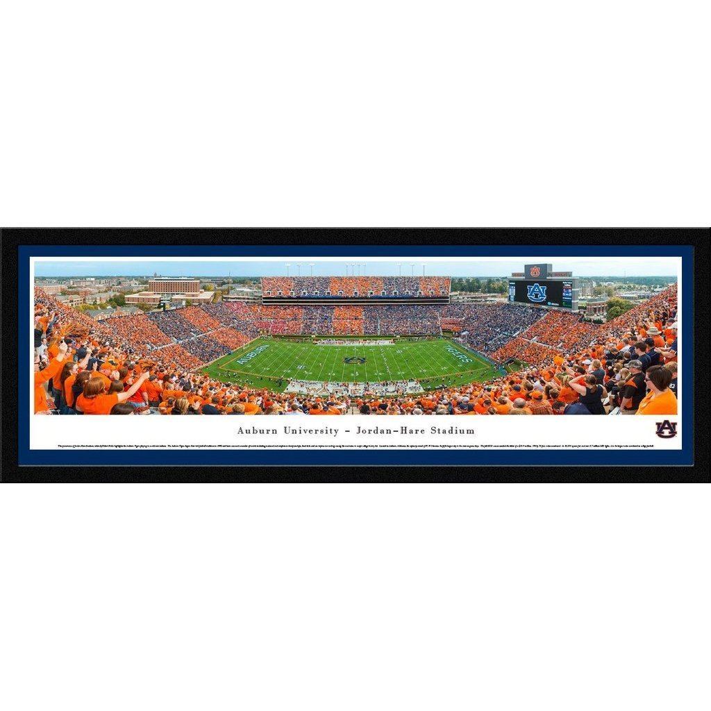 Auburn Football - "Stripe the Stadium" Panorama Framed Print-Print-Blakeway Worldwide Panoramas, Inc.-Top Notch Gift Shop