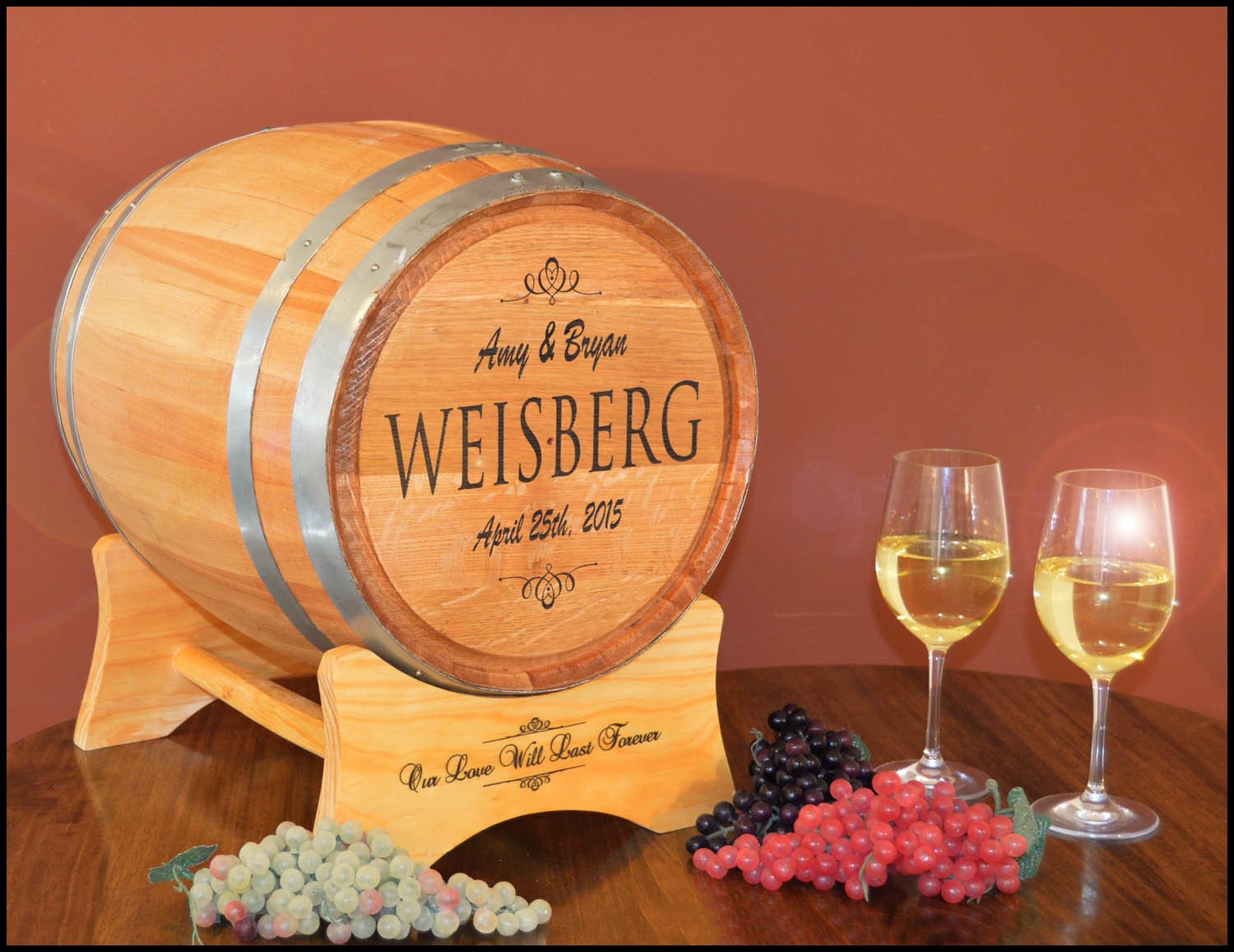 Classic Wedding Barrel Card Holder - Personalized-Wedding Barrel-1000 Oaks Barrel-Top Notch Gift Shop