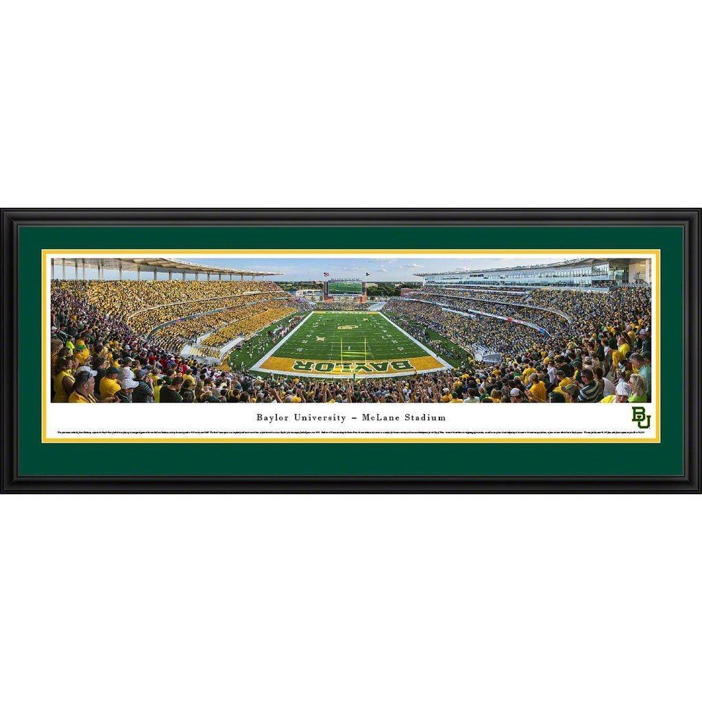 Baylor Football - "Stadium End Zone" Panorama Framed Print-Print-Blakeway Worldwide Panoramas, Inc.-Top Notch Gift Shop