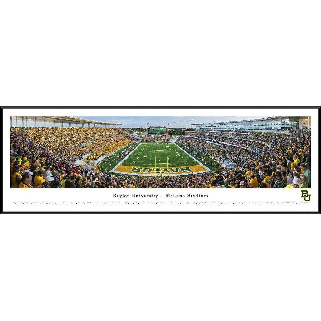 Baylor Football - "Stadium End Zone" Panorama Framed Print-Print-Blakeway Worldwide Panoramas, Inc.-Top Notch Gift Shop