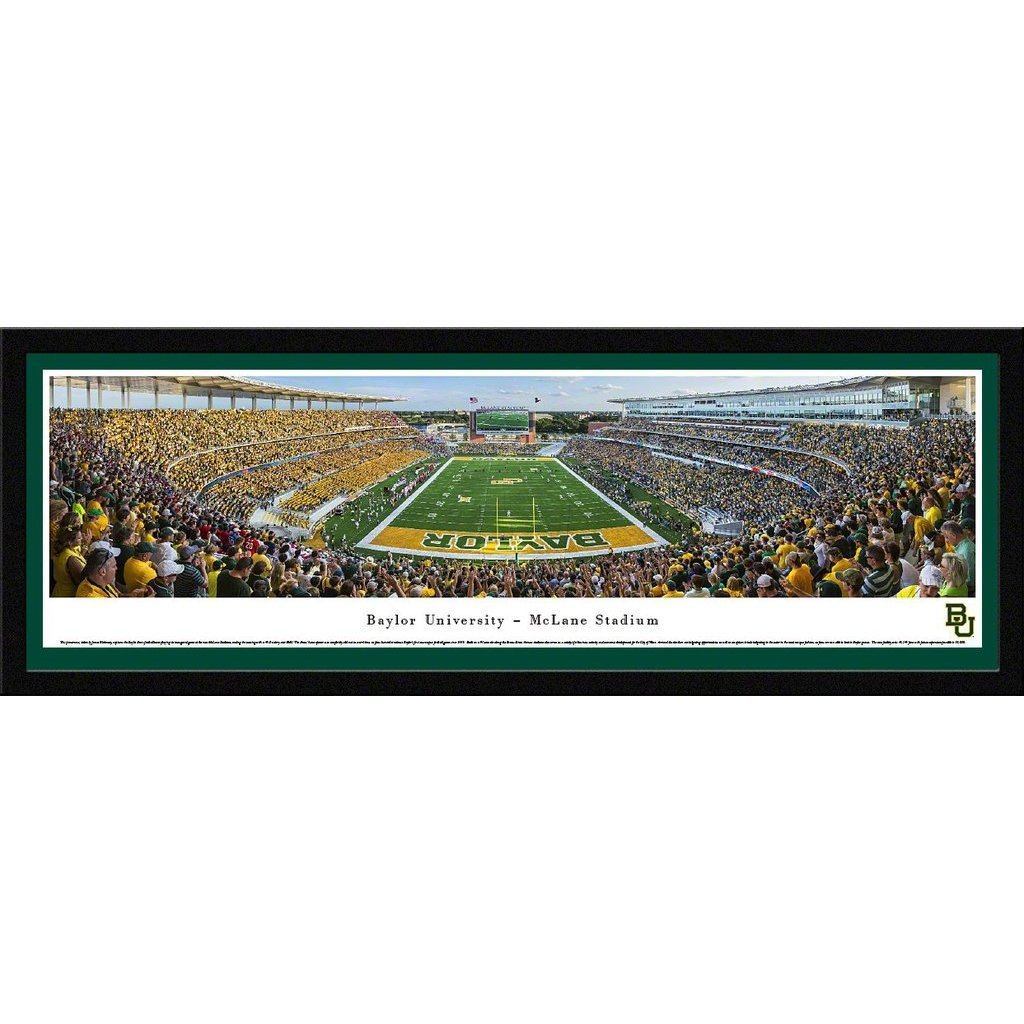 Baylor Football - "Stadium End Zone" Panorama Framed Print-Print-Blakeway Worldwide Panoramas, Inc.-Top Notch Gift Shop