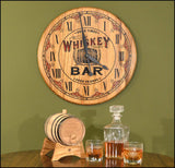 Whiskey Bar Barrel Head Clock - Personalized-Clock-1000 Oaks Barrel-Top Notch Gift Shop