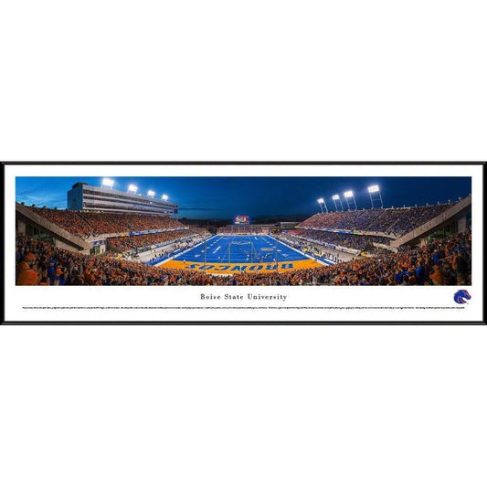 Boise State Football - "Stadium End Zone" Panorama Framed Print-Print-Blakeway Worldwide Panoramas, Inc.-Top Notch Gift Shop