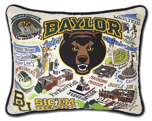 Baylor University Embroidered CatStudio Pillow-Pillow-CatStudio-Top Notch Gift Shop