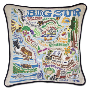 Big Sur Embroidered CatStudio Pillow-Pillow-CatStudio-Top Notch Gift Shop