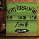 Live.Laugh.Love. Personalized Canvas Print (14" x 14")-Canvas Signs-JDS Marketing-Top Notch Gift Shop