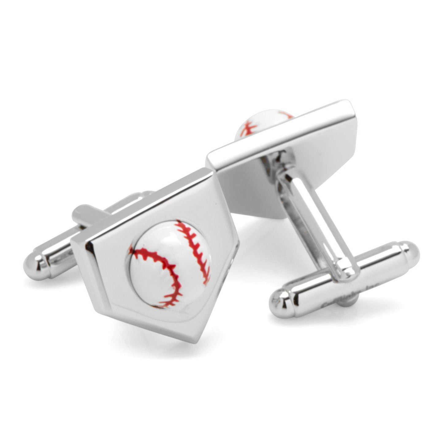 3D Baseball Home Plate Cufflinks-Cufflinks-Cufflinks, Inc.-Top Notch Gift Shop